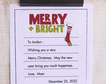 Customized Christmas Message Label