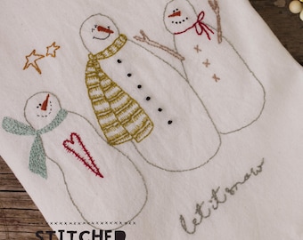 Embroidery Sheet:  Snowman