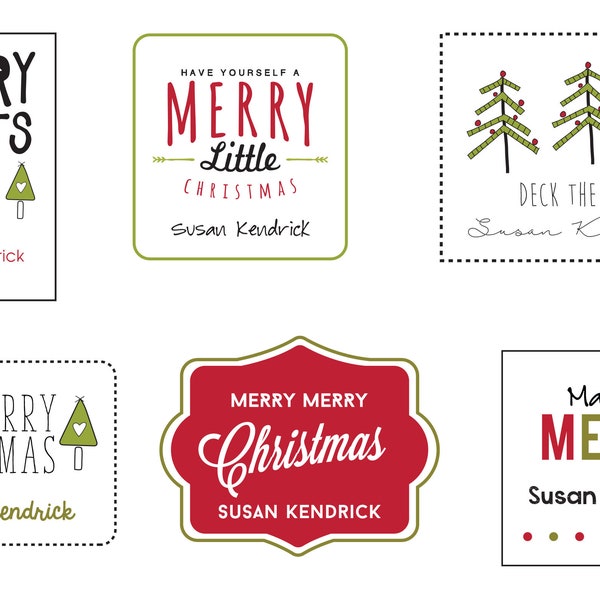 Merry Starts Here Labels (Customizable)