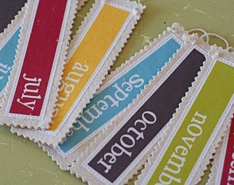 Month Fabric Labels