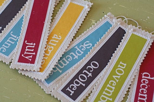 Month Fabric Labels