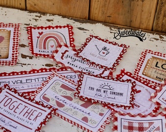 Valentine Personalized Labels - Full Sheet