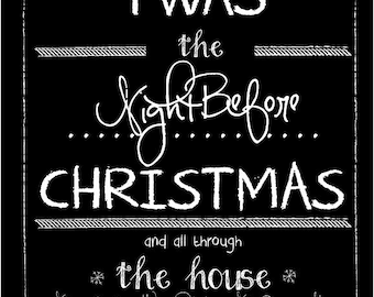 Twas The Night Before Christmas Label