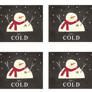 Mini Snowmen Labels