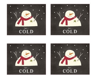 Mini Snowmen Labels