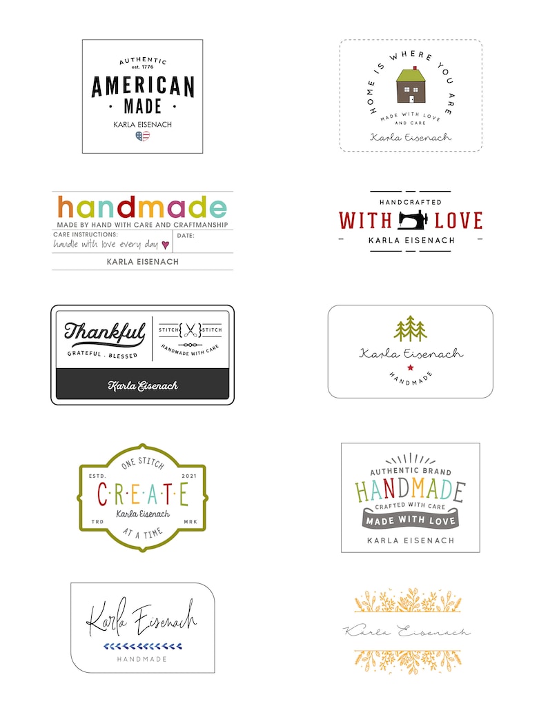 Personalized Labels Sampler Pack 2 image 1