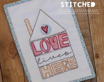 Embroidery Sheet: Love Lives Here