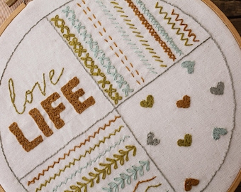 Embroidery Sheet:  Love Life