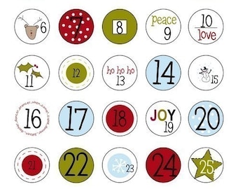 Countdown to Christmas Iron On Labels