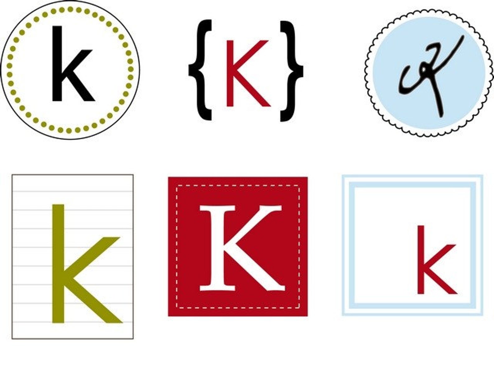 Monogram Labels | Etsy