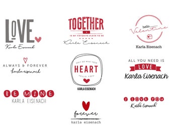 Valentine Love Labels (Customizable) - NEW!