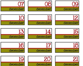 Countdown to Christmas Iron on Labels Volume 6