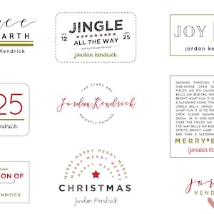Oh Holy Night Christmas Labels (Personnalisable) - NOUVEAU!
