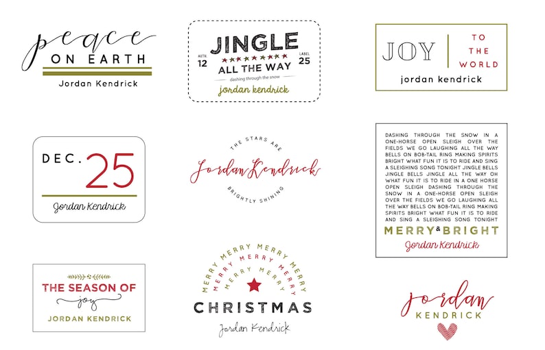 NEW! Oh Holy Night Christmas Labels Customizable