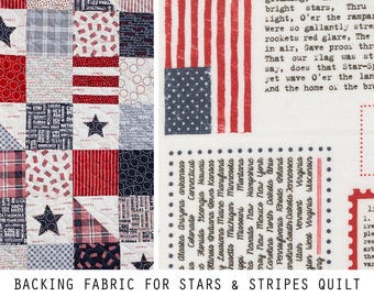 PRE-ORDER RESERVATION- Stars & Stripes Quilt Backing
