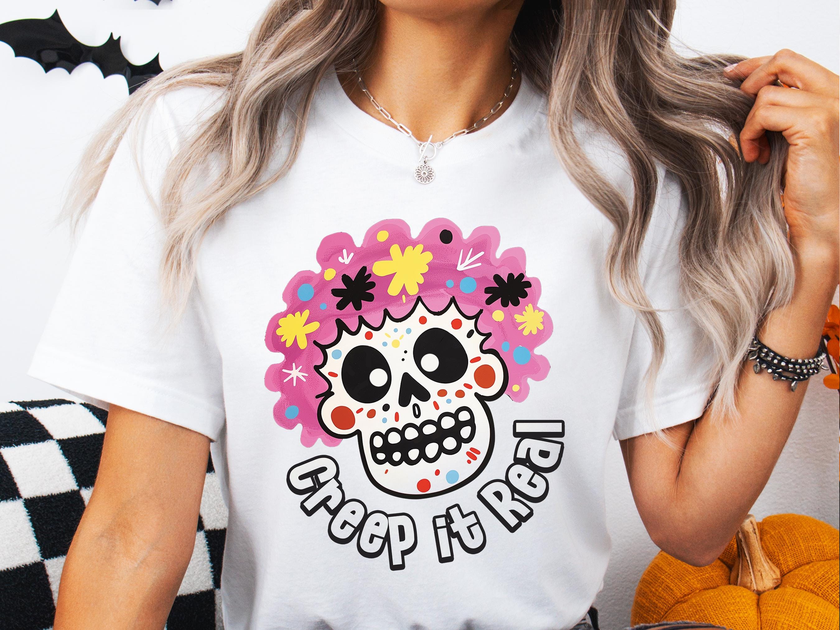 Maglietta di Halloween con fantasma skater: Creep It Real Spooky Tee - Italia