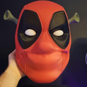 Shrekpool Mask Cowl Hjälm Deadpool Anpassad Replika Cosplay