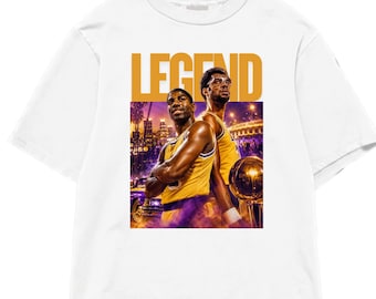 Oversized Magic Johnson Kareem Abdul Jabbar Shirt, Lakers Basketball Legend Tee, NBA Graphic T-Shirt