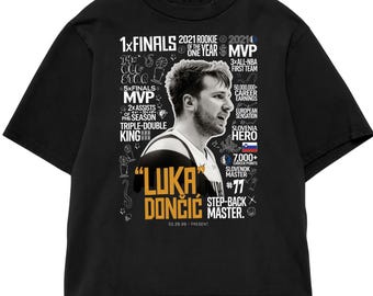 Oversized Luka Doncic Shirt, Dallas Basketball Graphic Tee, NBA MVP T-Shirt