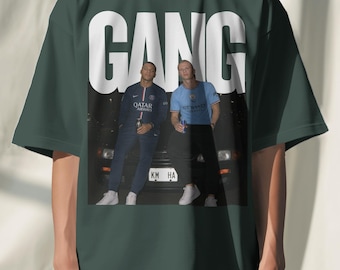 Oversized Mbappe Haaland Shirt, Football Stars Tee, Soccer Graphic T-Shirt