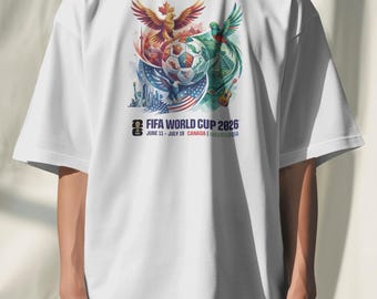 Oversized FIFA World Cup 2026 Shirt, USA Mexico Canada Soccer Tee, Football Fan Gift