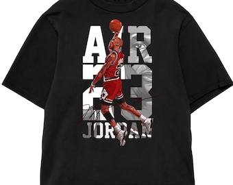 Oversized Michael Jordan 23 Shirt, Chicago Basketball Legend Tee, NBA Graphic T-Shirt