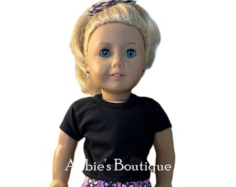 Complete 5 piece 18- Inch Doll Outfit, Skirt, top, Jacket, boots and bow.