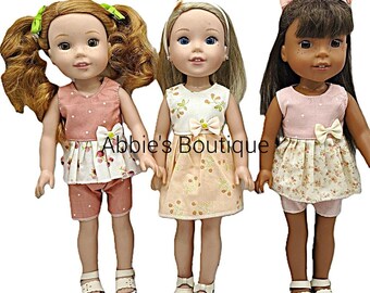 4 Piece Light Peach Summer Outfits for a 14.5-inch doll