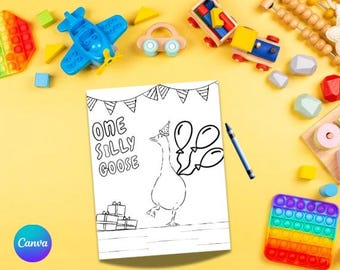 ONE SILLY GOOSE coloring page
