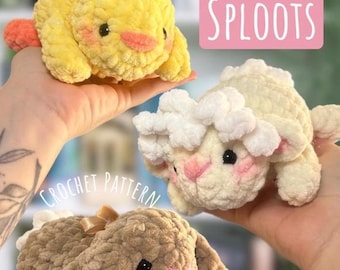 Mini klöppelt schnell und einfach Amigurumi PDF Muster perfekt Markt-Prep-Muster, Ente, Hase, Lamm