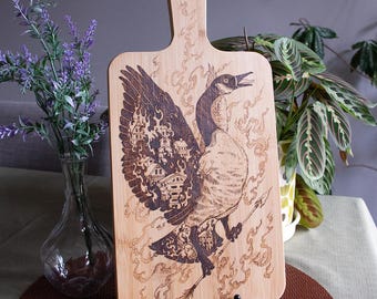 Woodburn Goose Charcuterie Board, Wall Hanging, Psychedelic
