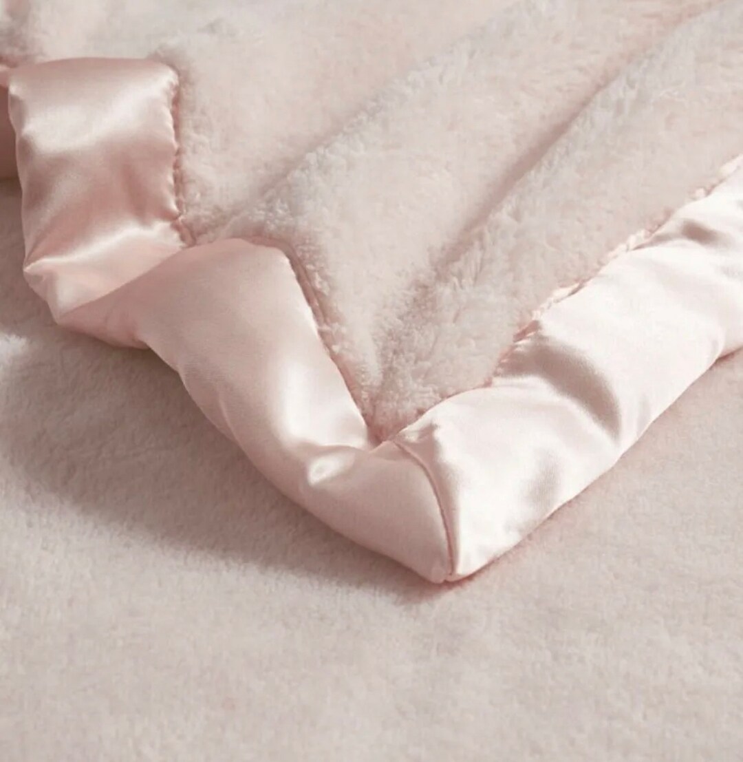 Simply Shabby Chic Plush Blanket 2 Satin Trim Etsy