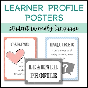 IB Learner Profile Posters PYP Classroom IB Pyp Posters