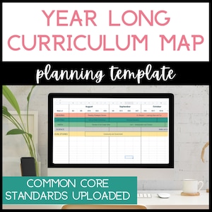 Curriculum Map Template Bearbeitbare Curriculum Map für die Jahresplanung