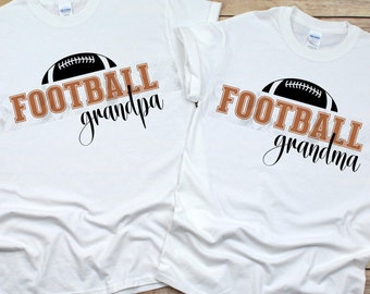 Football Grandma/Grandpa Matching T-Shirts: Sports Grandparents Gift