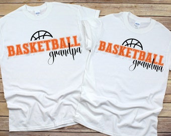 Basketball Grandma/Grandpa Matching T-Shirts: Sports Grandparents Gift