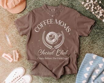Coffee Mom Social Club Shirt: Caffeine Lover Graphic Tee