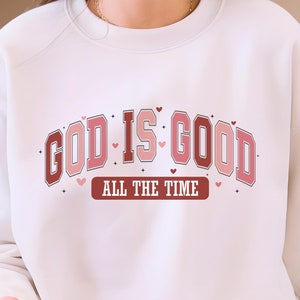 パーソナライズされた「God's Goodness」クリスチャン スウェットシャツ: 信者のためのインスピレーションを与える信仰に基づくアパレル