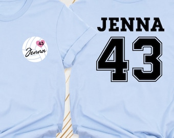 Senior Volleyball Mom Shirt Custom Name Volleyball Tees, Volleyball Senior Night Shirt, Senior Volleyball Shirt, Girls Volleyball Team Shirt