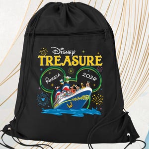 Disney Cruise Drawstring Bag Custom Disney Cruising Travel Bag Kids Disney Destiny Wish Dream Cruise Bags Family Disney Cruise Line Backpack