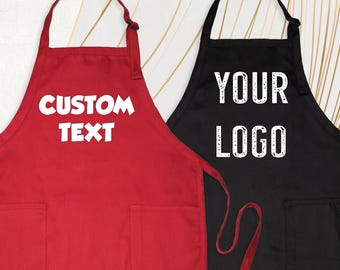 Personalized Apron Women Men, Custom Aprons With Logo, Custom Name Aprons, Apron With Photo, Your Text Apron Family, Custom Your Logo Aprons