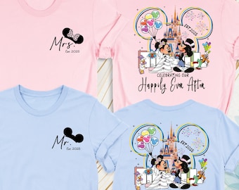 Disney Honeymoon Shirts Wedding Anniversary Disney Shirt Mr Mrs Couples Disneyland Tshirt, Matching Disney Wedding Shirt Disney Newlywed Tee