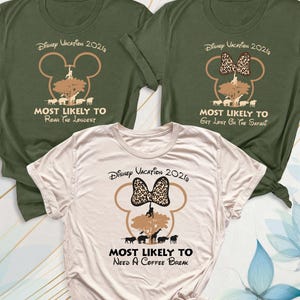 Animal Kingdom Safari Trip shirt Disney Family vacation Most Likely To Shirts Funny Disneyland tshirt Custom Hakuna Matata Shirt Disneyworld