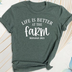 Custom Farm Est Shirt, Life Is Better At The Farm Tshirt, Personalized Farm Matching Tee, Farmer Shirts, Farm Family Name Tee, Farm Life Tee
