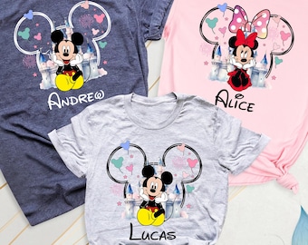Disney Family Shirts Custom Disney Trip Mickey Minnie Tee, Disneyworld Family Shirts, Disneyland Vacation Outfit, Disney Crew Tshirt