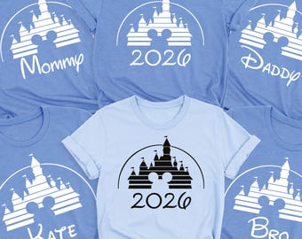 2026 Disney Trip Custom Shirt, Disney Family Trip Shirt, Disney Group Shirt, Disney Castle Shirt, Disneyland Vacation Family Matching Shirts
