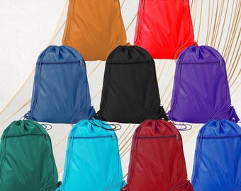 Colors Drawstring Backpack Bags, SackPack Cinch Bags Sport Storage Bag for Gym Traveling Backpack, Sports Gym Swimming Beach Drawstring Bags