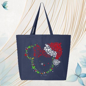 Bolsas navideñas de Minnie Mouse, bolsas navideñas de Disney, bolsa navideña de Mickey Mouse, bolsa navideña familiar de Disney con cremallera, bolsas navideñas personalizadas de Minnie Mouse imagen 2