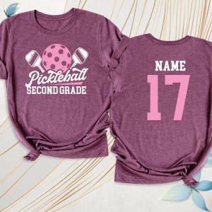 Personalized Pickleball Tee, Pickleball Matching Team Shirt, Pickleball Player Tee, Pickle Ball Shirt Custom Name Number Tee, Game Day Shirt