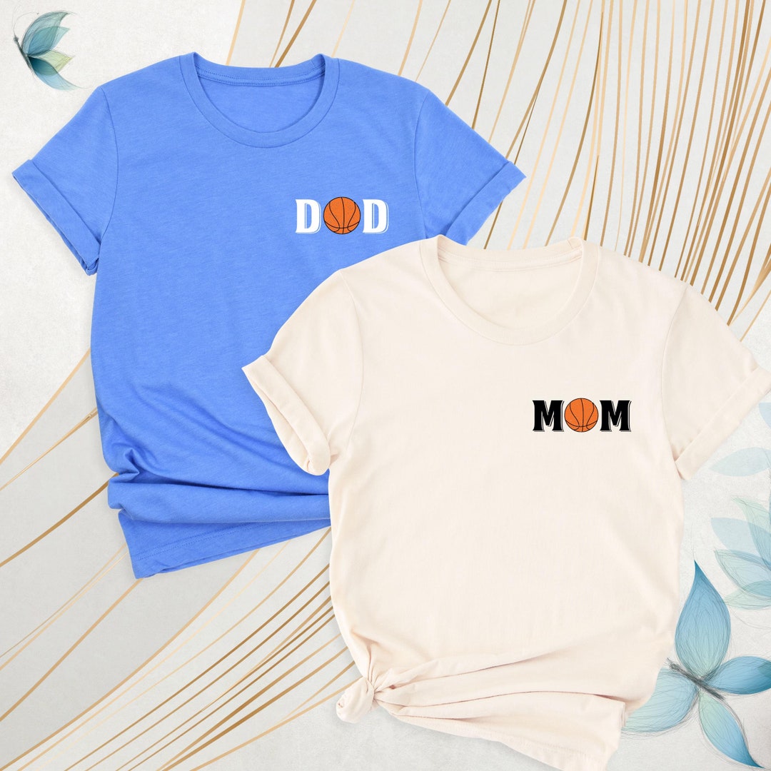 Basketball Mom Dad Matching Pocket Shirt, Basketball Family Tshirt ...